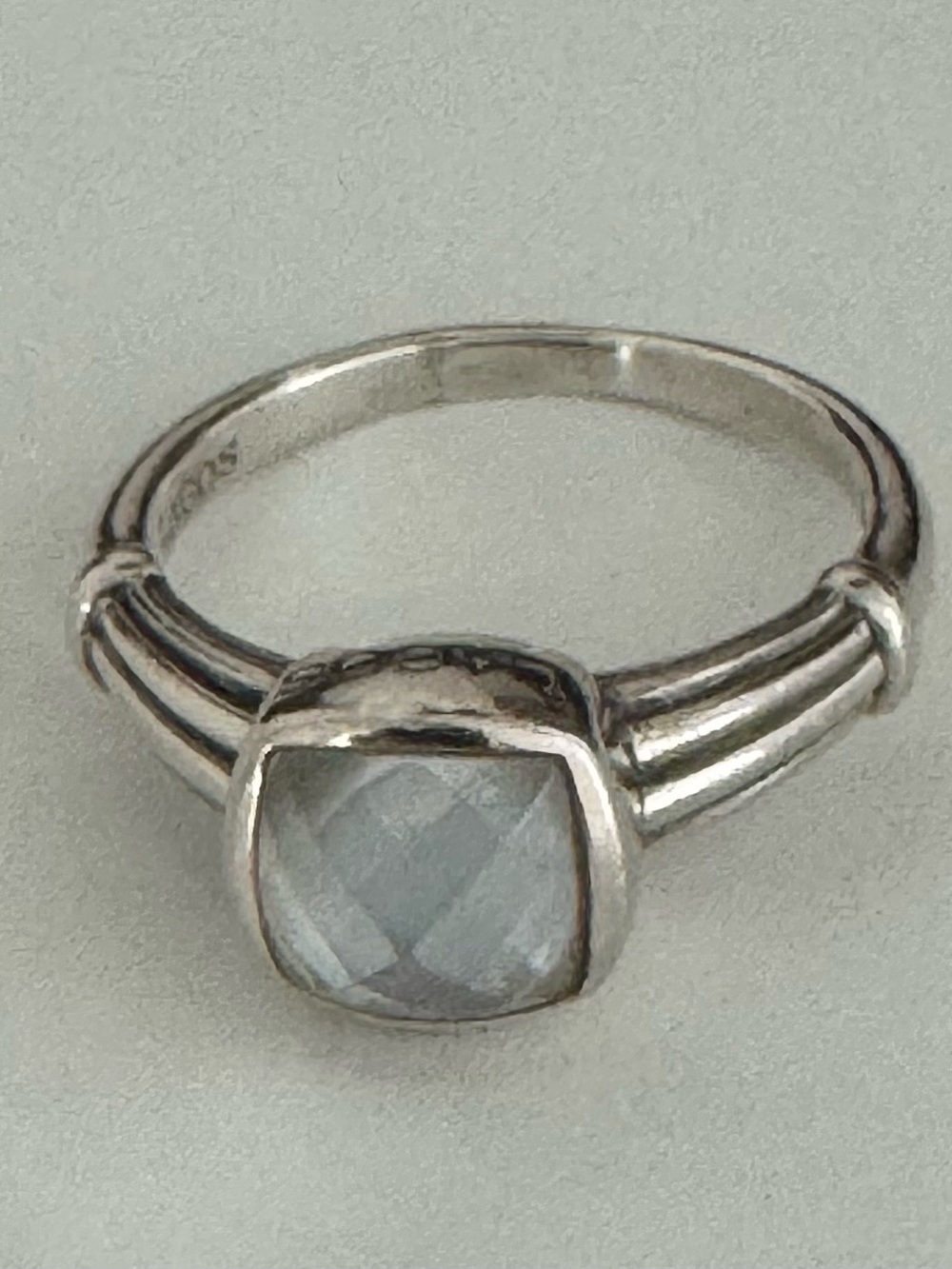 Lagos Ring Doublet Venus 925 Sterling Silver Topaz Gemstone ~ approximately 7.5